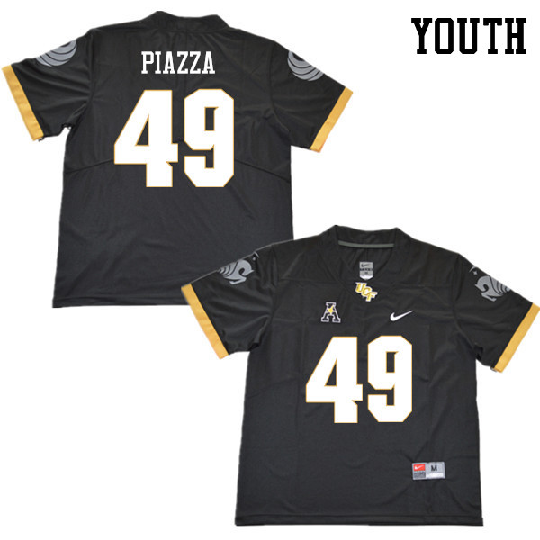 Youth #49 Connor Piazza UCF Knights College Football Jerseys Sale-Black